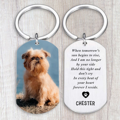 Personalized Memorial Dog Keychain - Gift For Loss Of Dog, Cat or Person