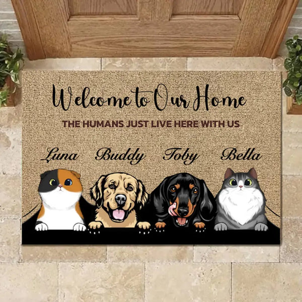 Welcome To Our Home - Personalized Pet Welcome Mat – Lover Pup