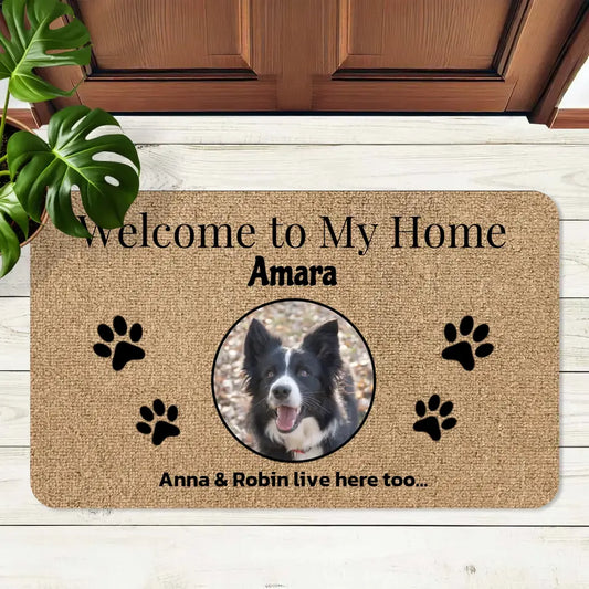 UrVog Peace Love Dog Personalized Dog Breed Indoor Outdoor Doormat