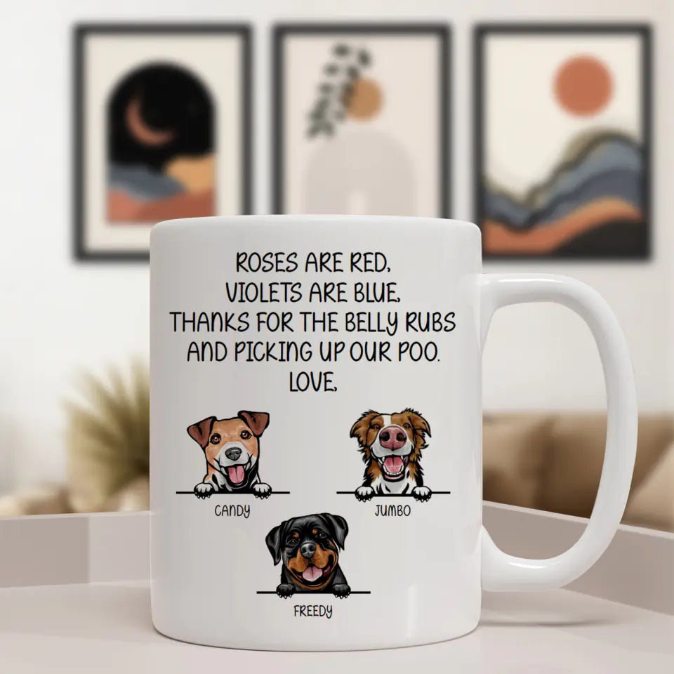 Paws, Poetry & Poopy Bags: Personalized Mug, Custom Gift for Dog Lover's