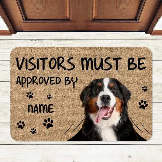 Custom Photo Visitors Must Be Approved By This Dog - Perfect Housewarming Gift for Pet Owners