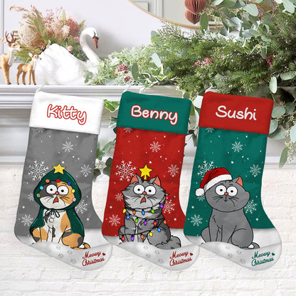Personalized Cat Christmas Stocking - Gift For Pet Lovers